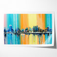 Large Abstract Architecture Canvas Print - Modern Urban Skyline Art