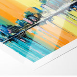 Large Abstract Architecture Canvas Print - Modern Urban Skyline Art