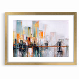 Abstract Architecture Cityscape Art - Geometric Urban Building Print