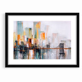 Abstract Architecture Cityscape Art - Geometric Urban Building Print