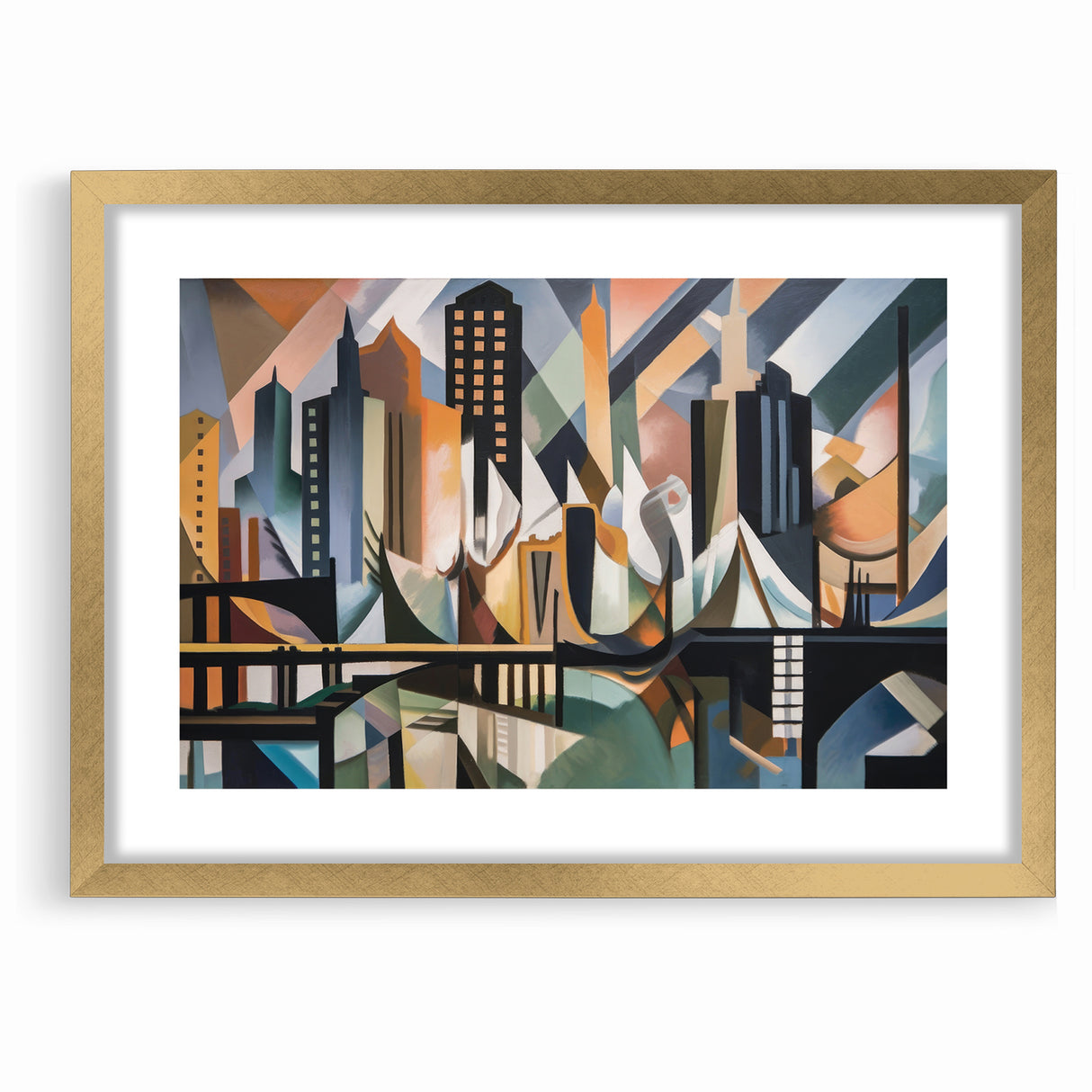 Large Abstract Architecture Canvas Print | Geometric Urban Art