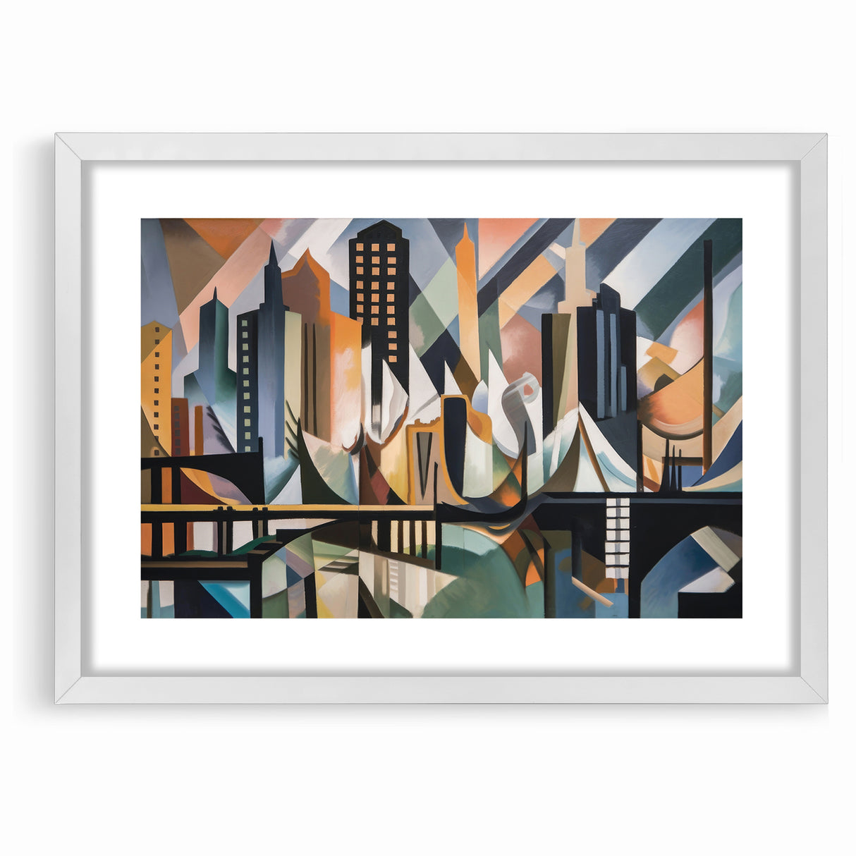 Large Abstract Architecture Canvas Print | Geometric Urban Art