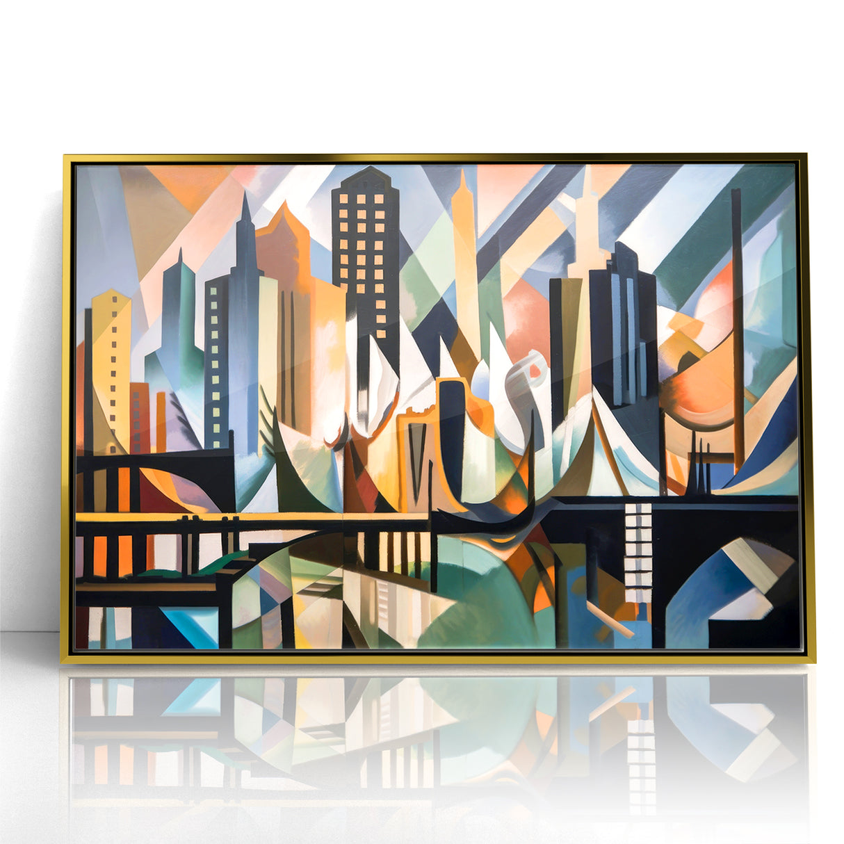 Large Abstract Architecture Canvas Print | Geometric Urban Art