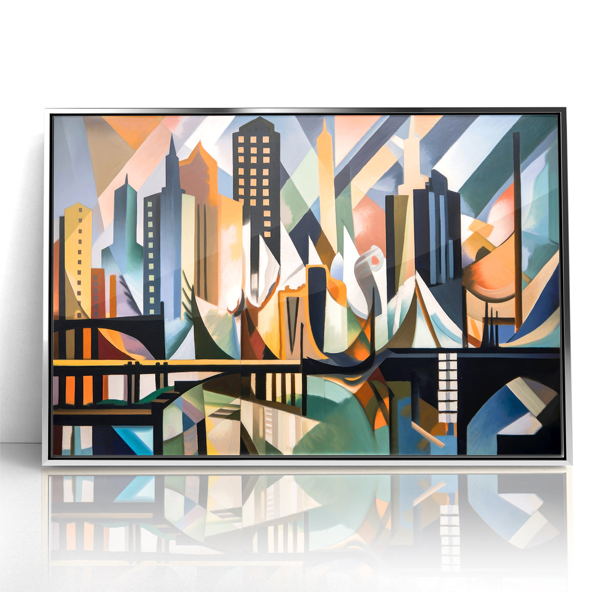 Large Abstract Architecture Canvas Print | Geometric Urban Art