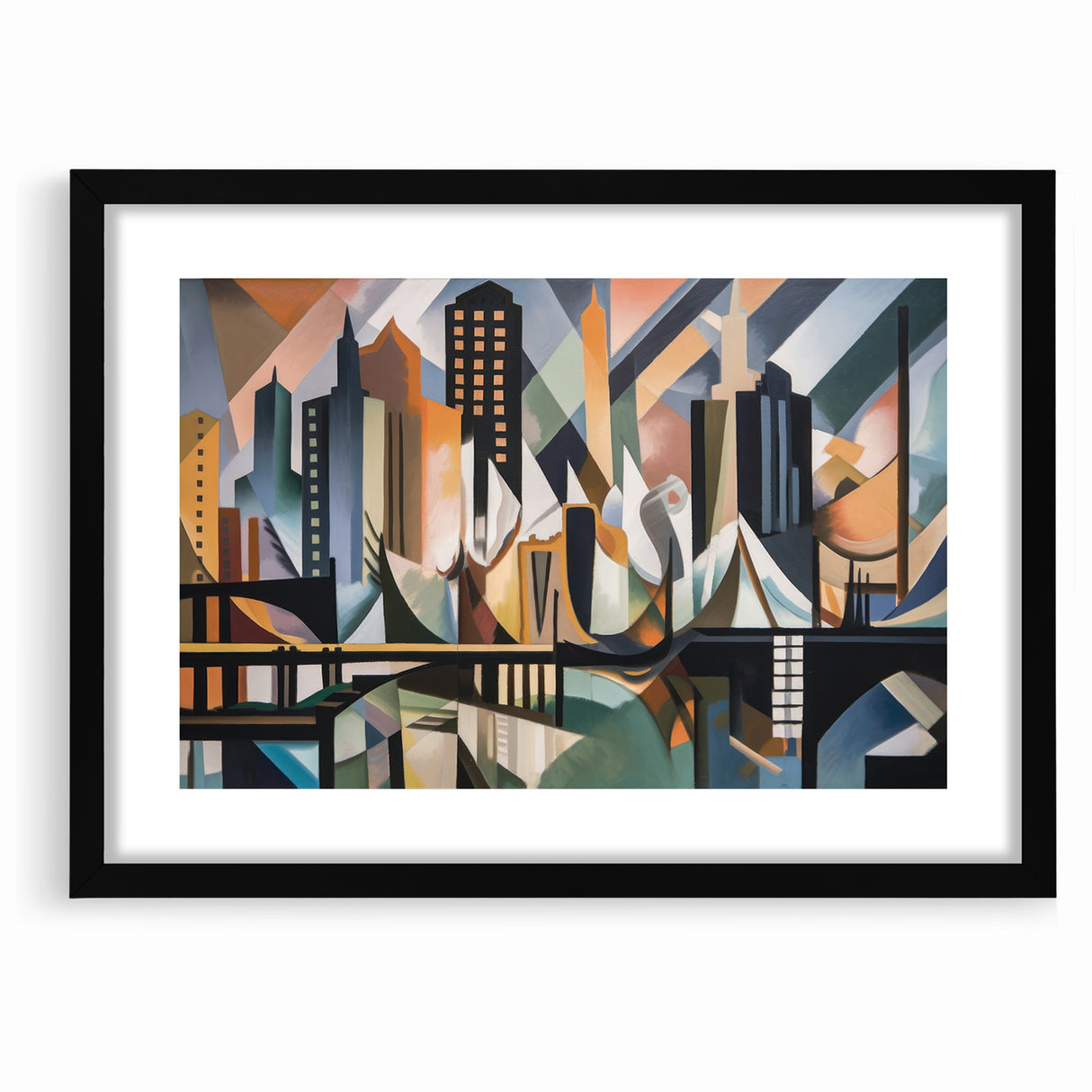Large Abstract Architecture Canvas Print | Geometric Urban Art