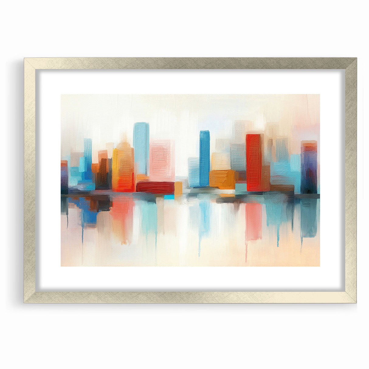 Colorful Abstract Cityscape Art - Modern Architectural Wall Print