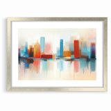 Colorful Abstract Cityscape Art - Modern Architectural Wall Print