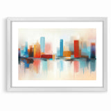 Colorful Abstract Cityscape Art - Modern Architectural Wall Print