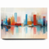 Colorful Abstract Cityscape Art - Modern Architectural Wall Print