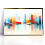 Colorful Abstract Cityscape Art - Modern Architectural Wall Print