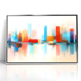 Colorful Abstract Cityscape Art - Modern Architectural Wall Print
