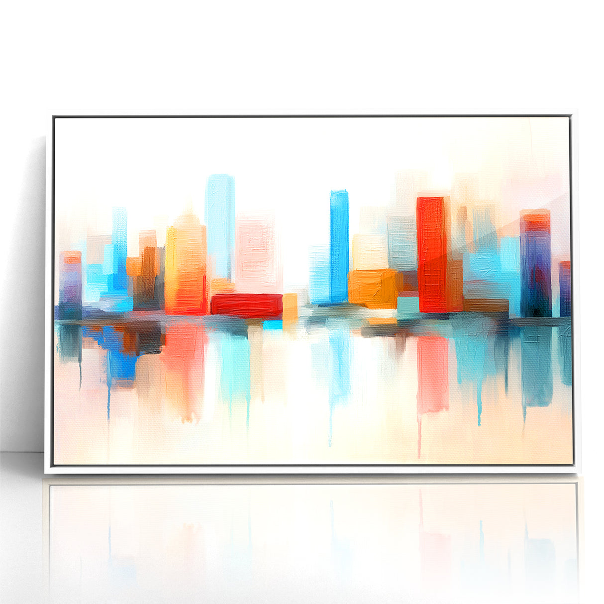 Colorful Abstract Cityscape Art - Modern Architectural Wall Print