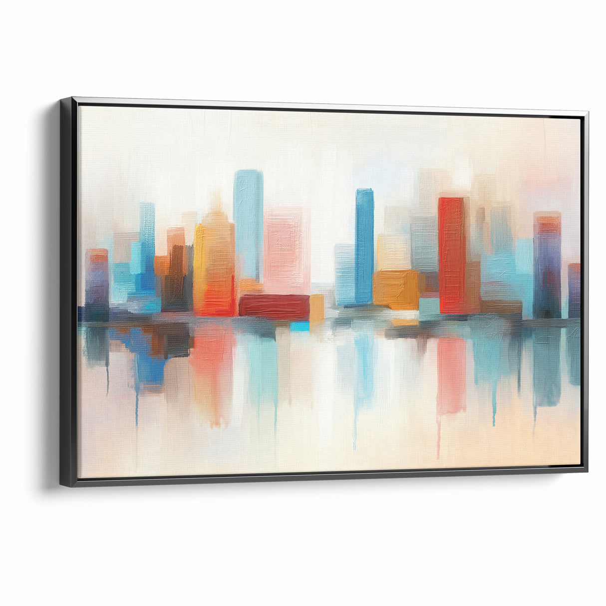 Colorful Abstract Cityscape Art - Modern Architectural Wall Print