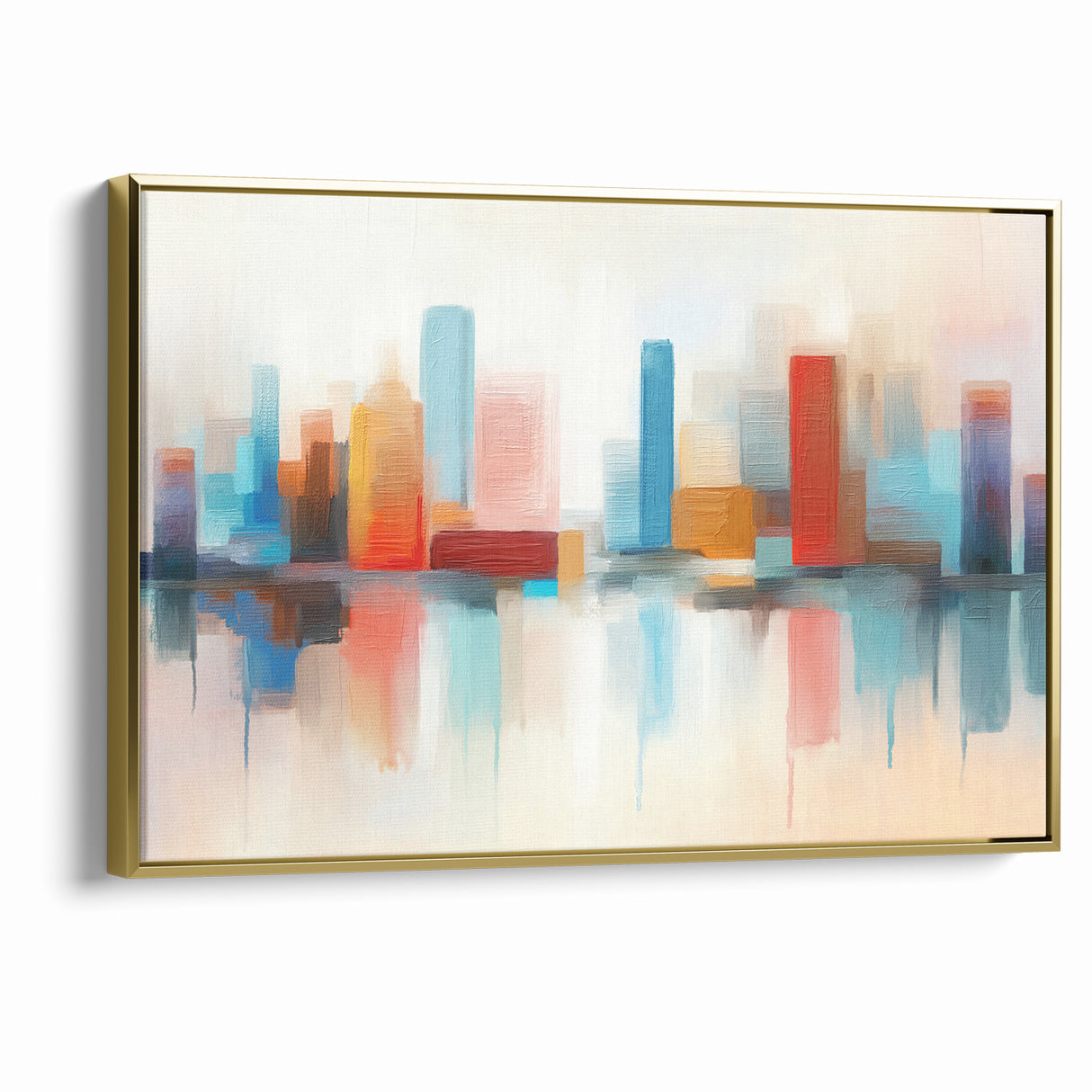 Colorful Abstract Cityscape Art - Modern Architectural Wall Print