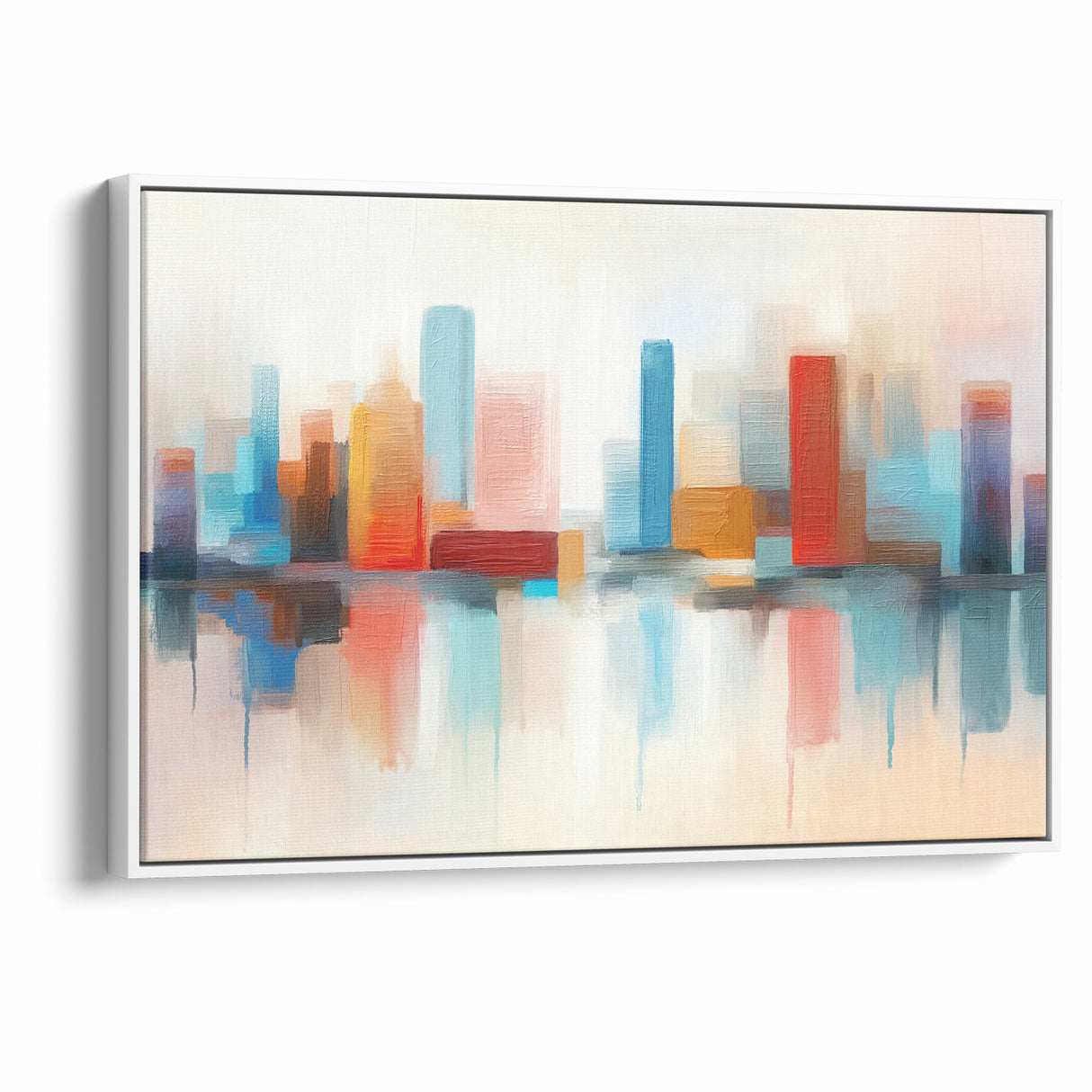 Colorful Abstract Cityscape Art - Modern Architectural Wall Print