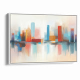 Colorful Abstract Cityscape Art - Modern Architectural Wall Print