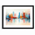 Colorful Abstract Cityscape Art - Modern Architectural Wall Print