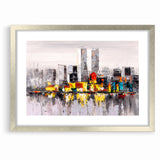 Colorful Abstract Cityscape Art - Modern Urban Architectural Print