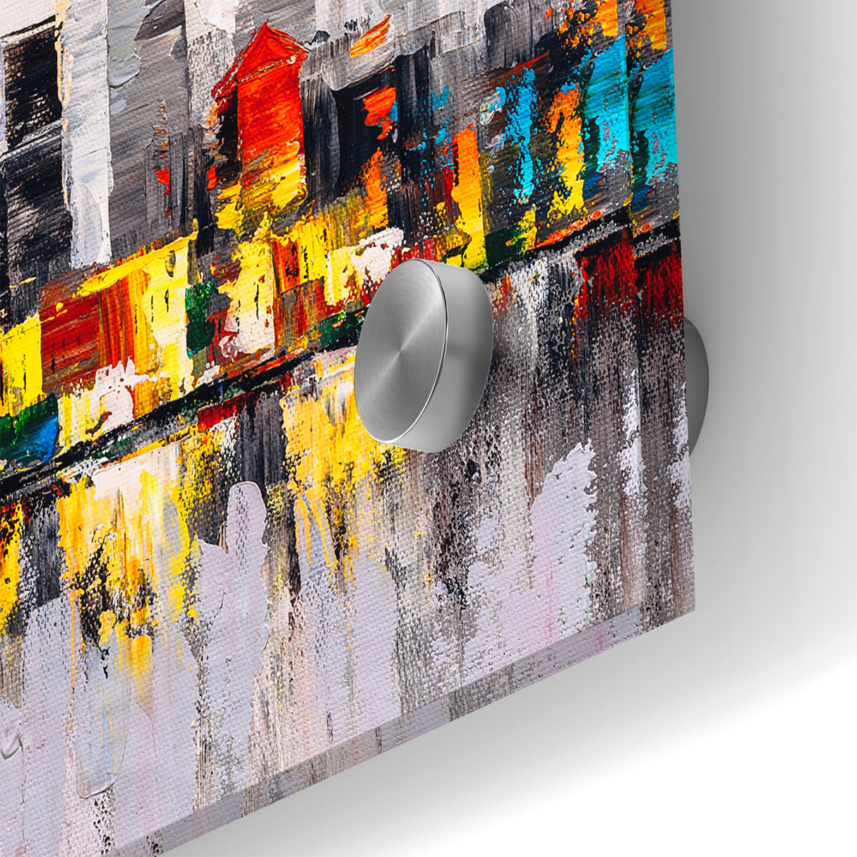 Colorful Abstract Cityscape Art - Modern Urban Architectural Print