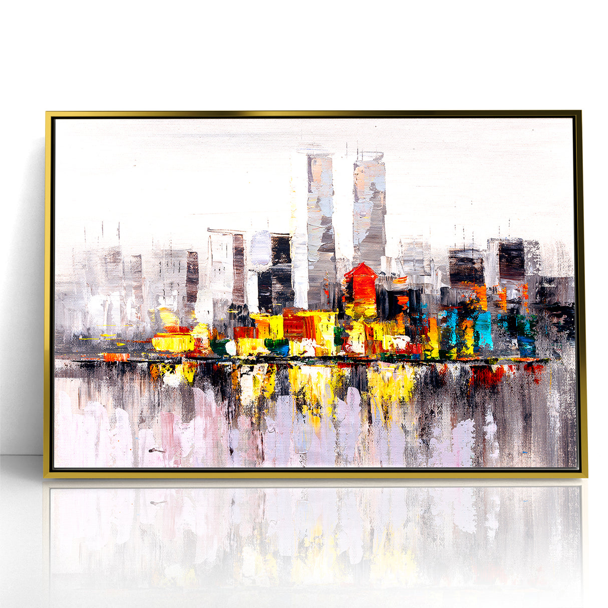 Colorful Abstract Cityscape Art - Modern Urban Architectural Print