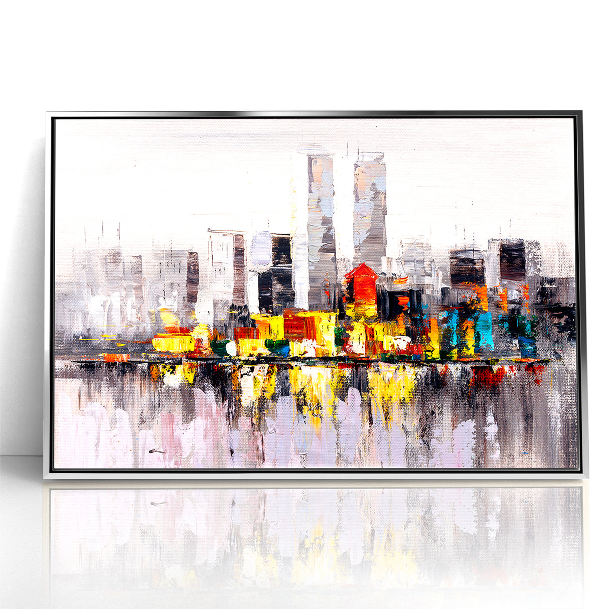 Colorful Abstract Cityscape Art - Modern Urban Architectural Print