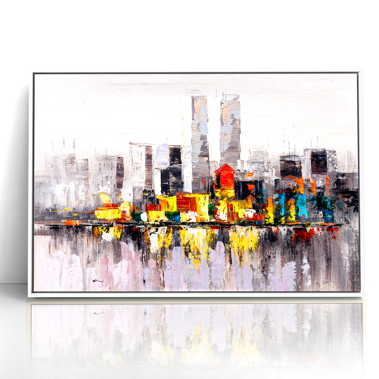 Colorful Abstract Cityscape Art - Modern Urban Architectural Print