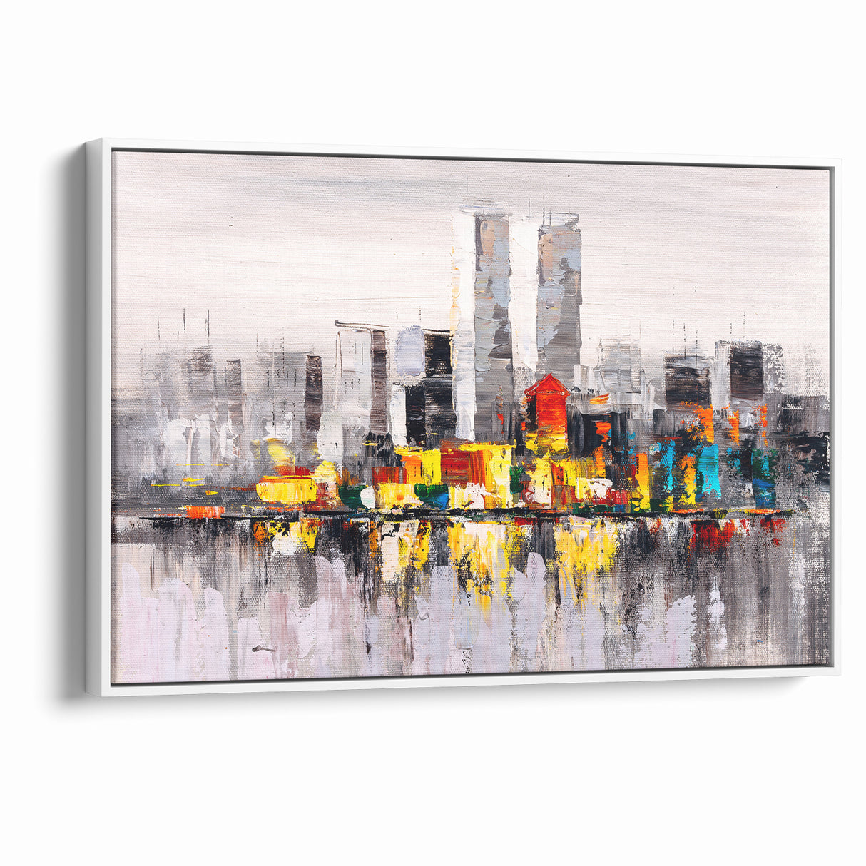 Colorful Abstract Cityscape Art - Modern Urban Architectural Print