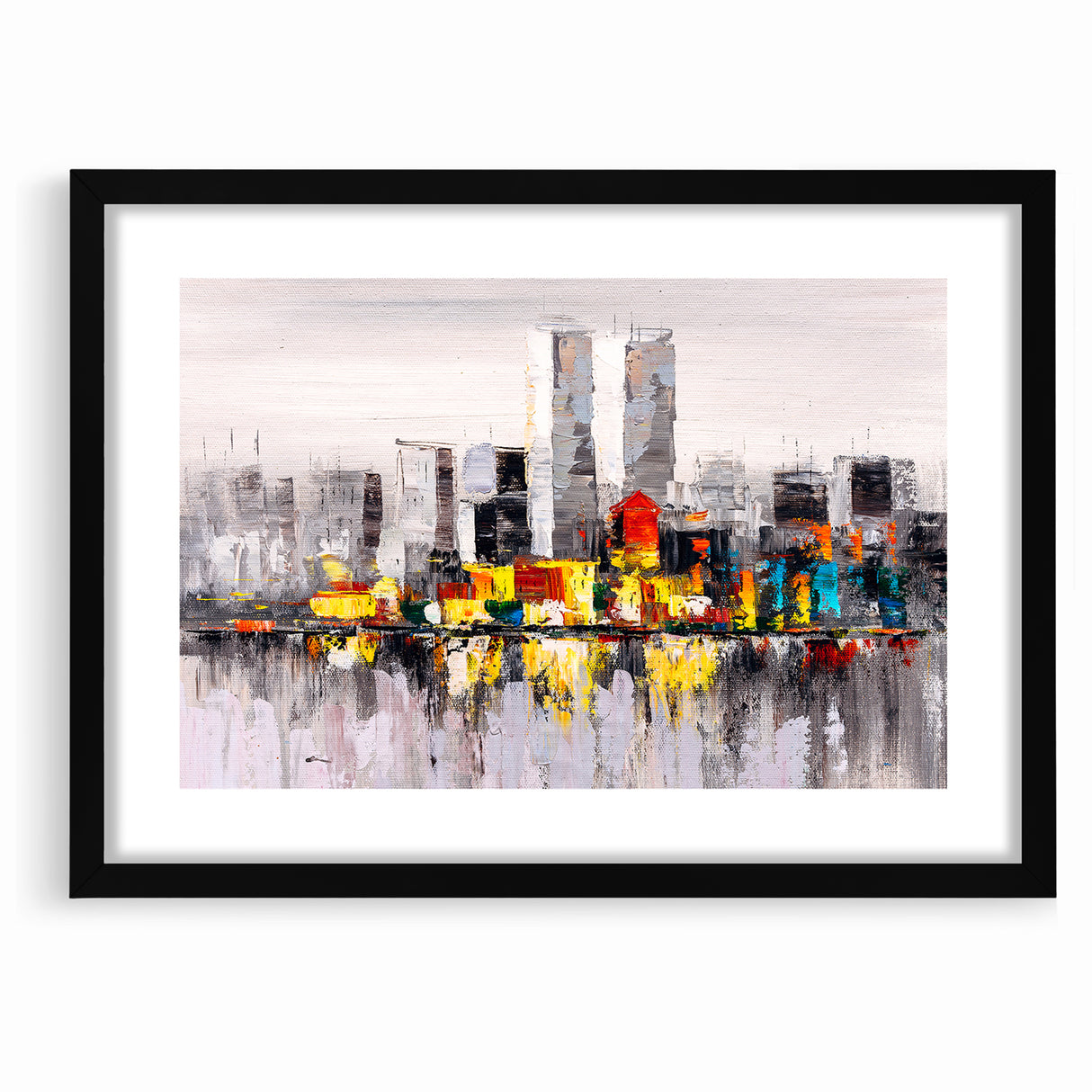 Colorful Abstract Cityscape Art - Modern Urban Architectural Print
