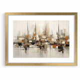 Abstract Geometric Cityscape Art - Modern Architectural Wall Print