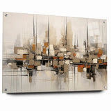Abstract Geometric Cityscape Art - Modern Architectural Wall Print