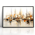 Abstract Geometric Cityscape Art - Modern Architectural Wall Print