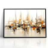 Abstract Geometric Cityscape Art - Modern Architectural Wall Print
