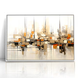 Abstract Geometric Cityscape Art - Modern Architectural Wall Print