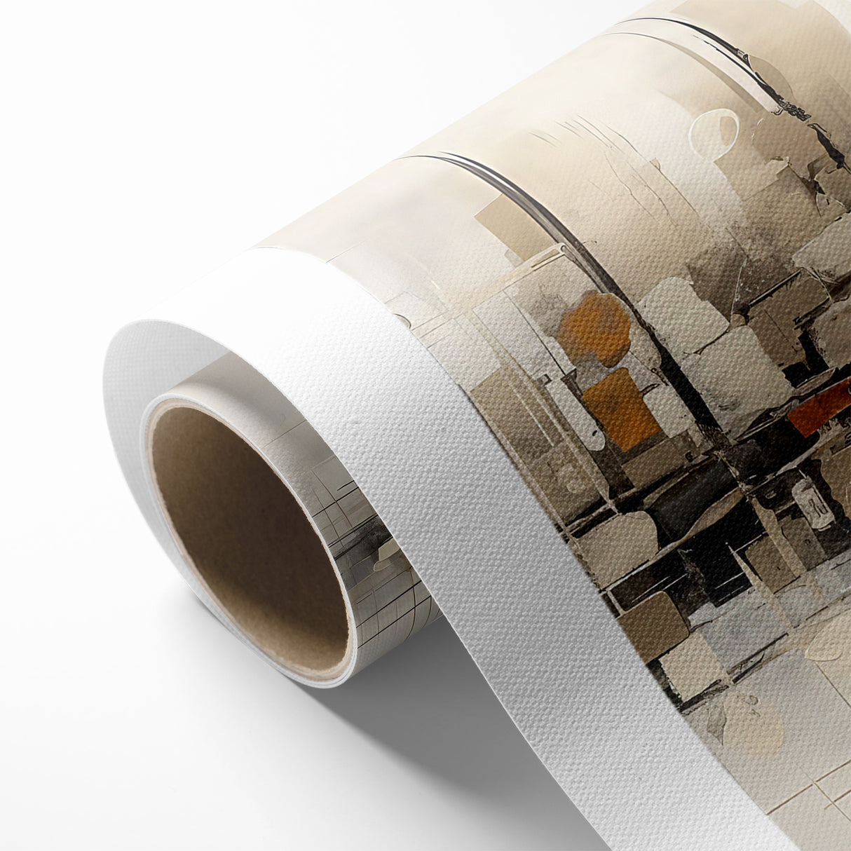 Abstract Geometric Cityscape Art - Modern Architectural Wall Print
