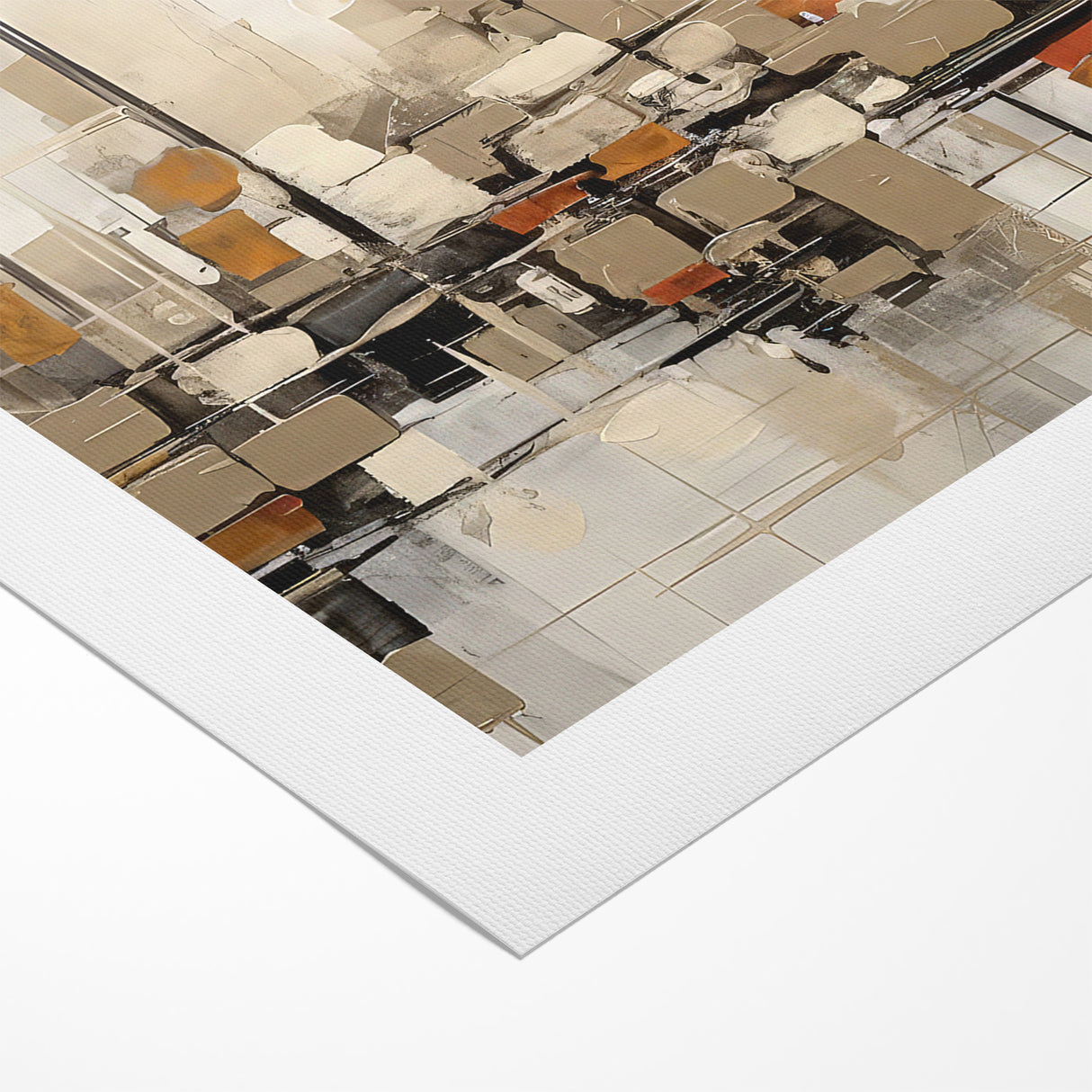 Abstract Geometric Cityscape Art - Modern Architectural Wall Print
