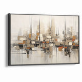 Abstract Geometric Cityscape Art - Modern Architectural Wall Print
