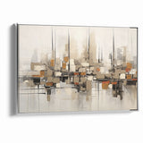 Abstract Geometric Cityscape Art - Modern Architectural Wall Print