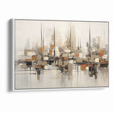 Abstract Geometric Cityscape Art - Modern Architectural Wall Print