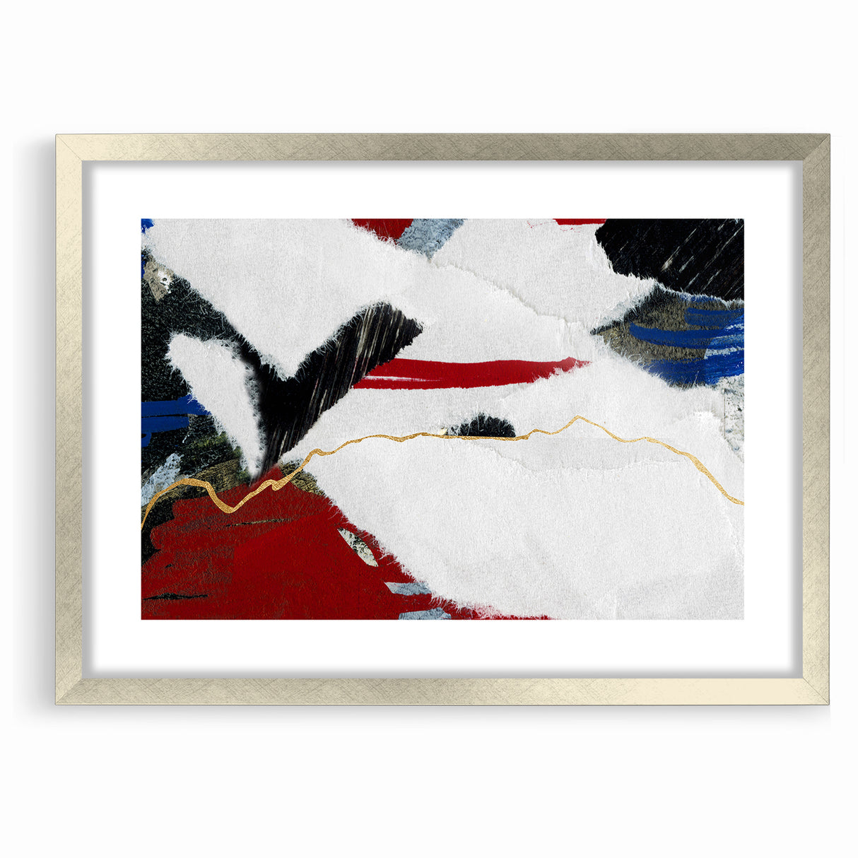 Dynamic Strokes and Lines Abstract Art - Modern Geometric Line Canvas