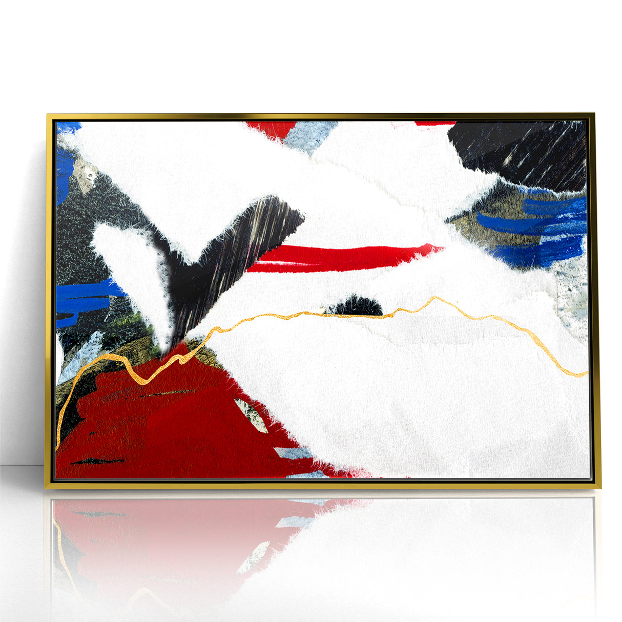 Dynamic Strokes and Lines Abstract Art - Modern Geometric Line Canvas