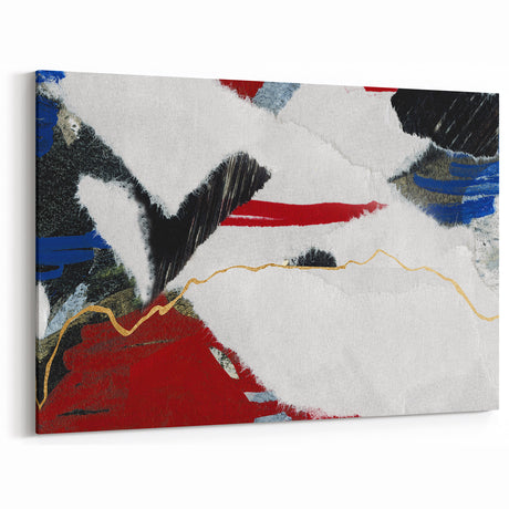 Dynamic Strokes and Lines Abstract Art - Modern Geometric Line Canvas
