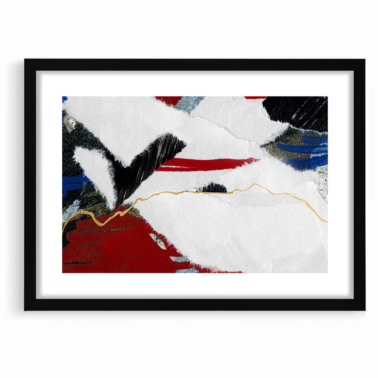 Dynamic Strokes and Lines Abstract Art - Modern Geometric Line Canvas