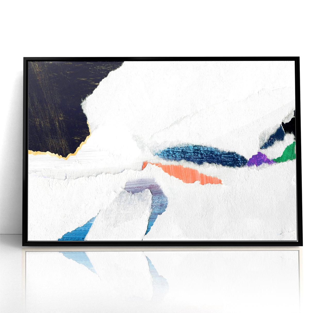 Colorful Strokes and Lines Abstract Art - Modern Geometric Canvas