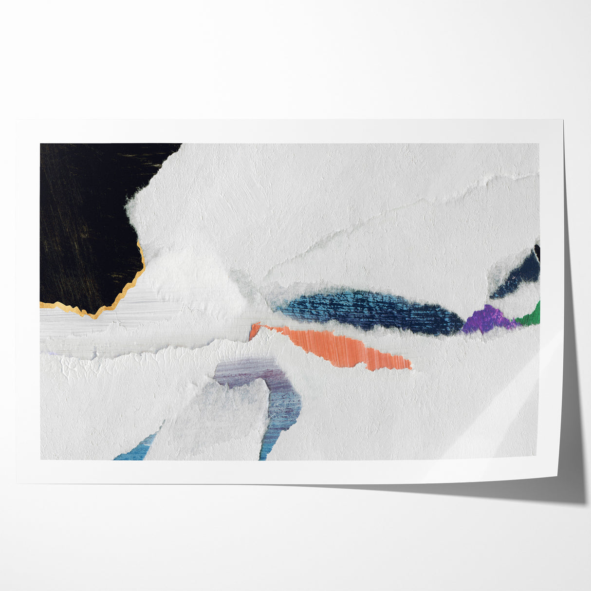 Colorful Strokes and Lines Abstract Art - Modern Geometric Canvas