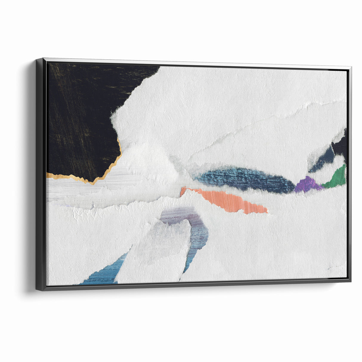 Colorful Strokes and Lines Abstract Art - Modern Geometric Canvas