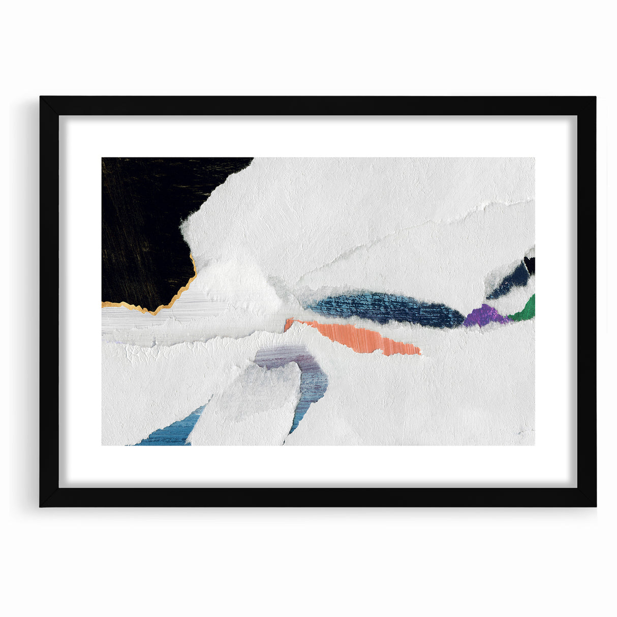 Colorful Strokes and Lines Abstract Art - Modern Geometric Canvas