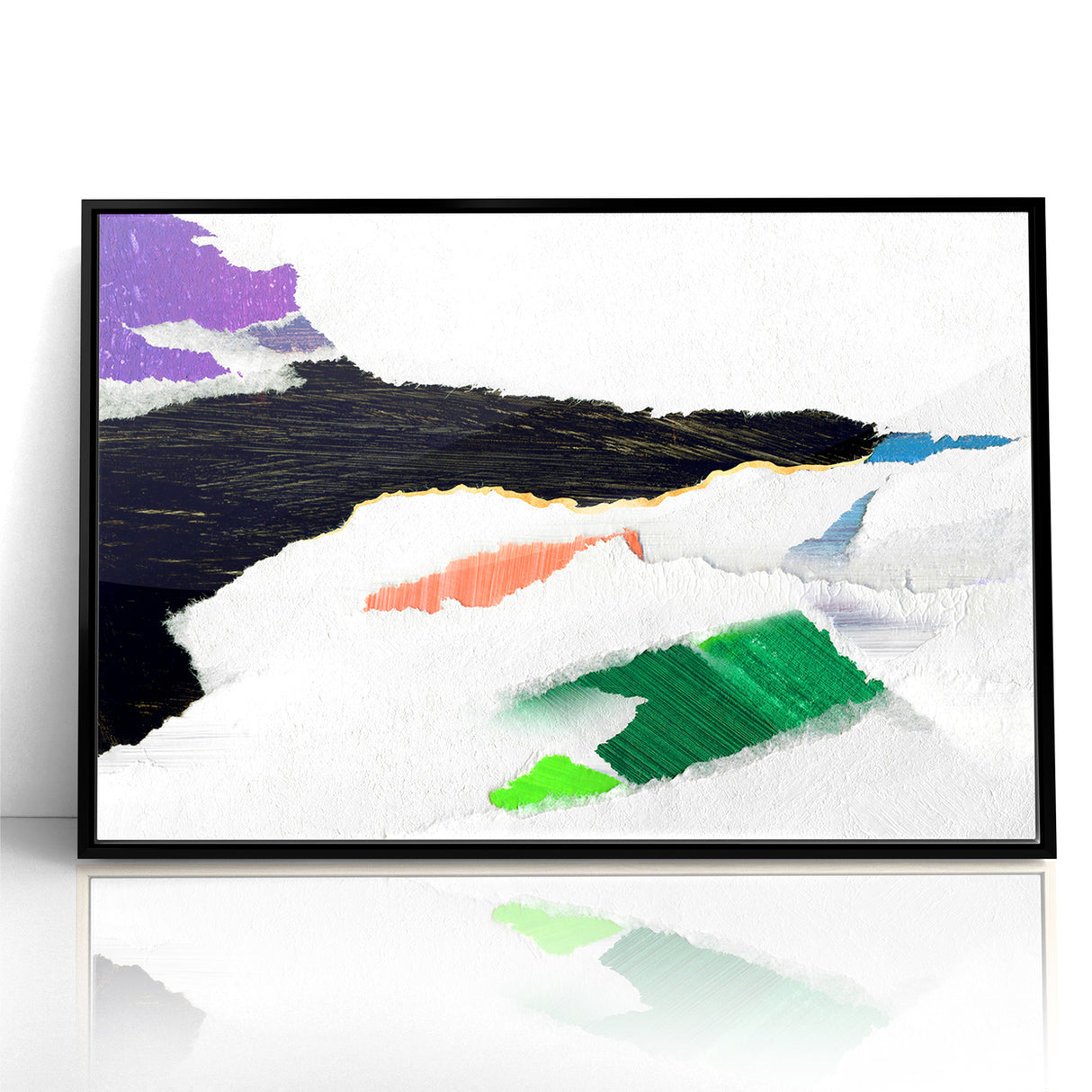 Vibrant Strokes and Lines Abstract Art - Modern Geometric Canvas