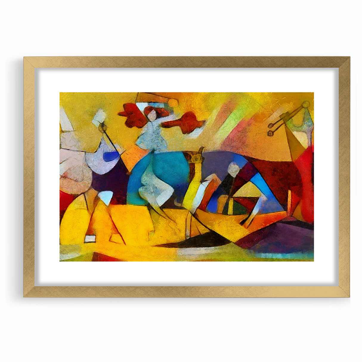 Vibrant Abstract Expressionist Art Canvas - Colorful Expressionist Painting
