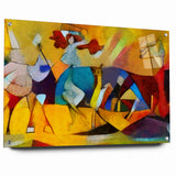 Vibrant Abstract Expressionist Art Canvas - Colorful Expressionist Painting