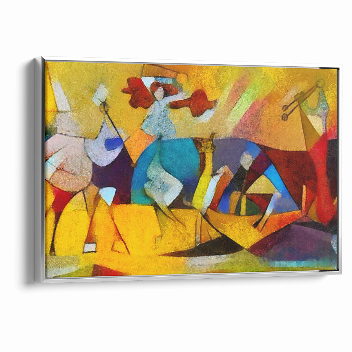 Vibrant Abstract Expressionist Art Canvas - Colorful Expressionist Painting